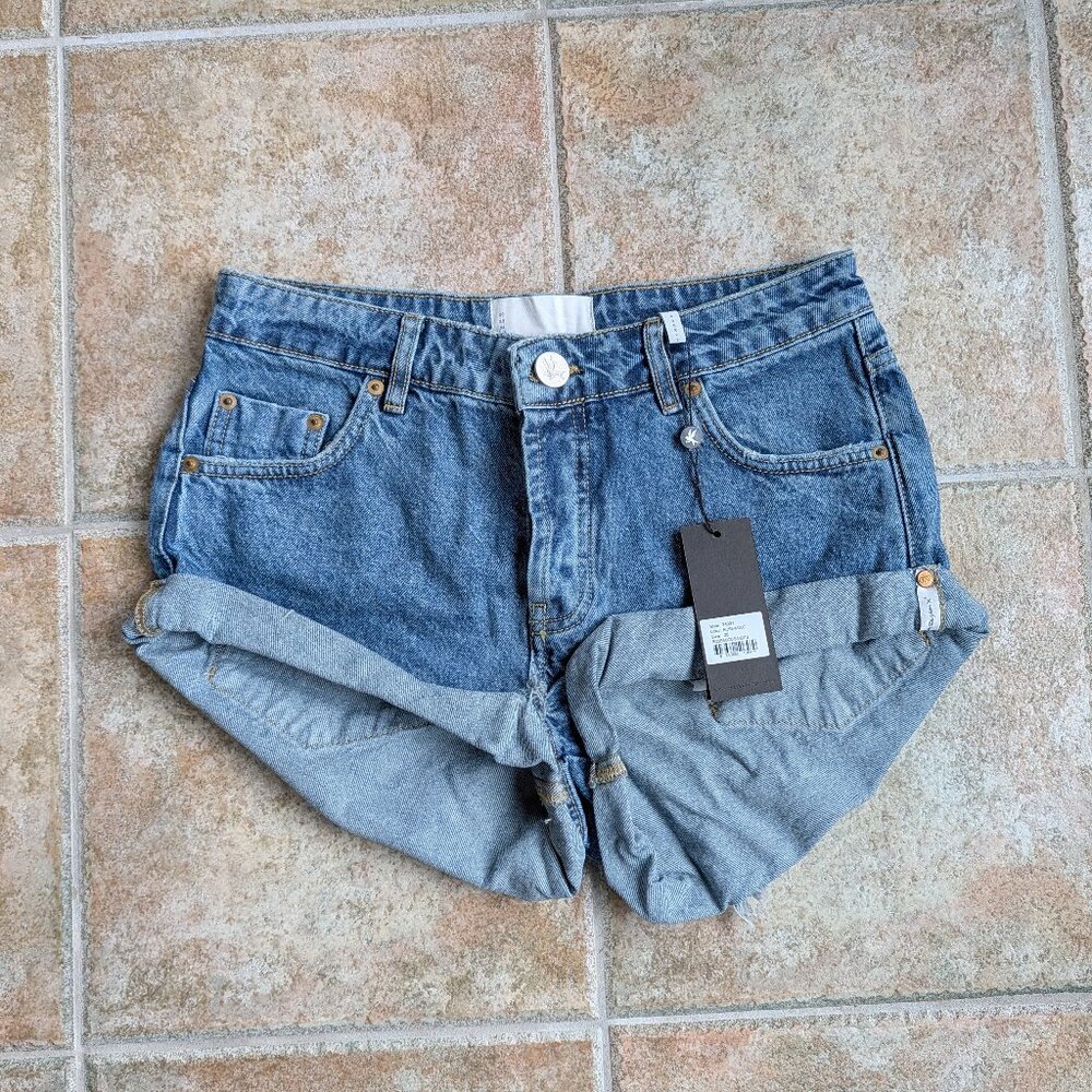 NWT One Teaspoon Bandits - Low Waist Cut Off Denim Shorts in Rosewood